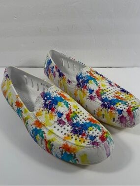 Floafers Posh Driver Splash Tie Dye Mens 12 Boat Shoe Waterproof Beach